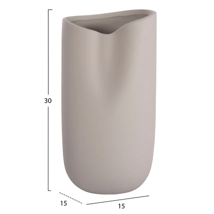 Ceramic Table Decor Glaze Hm4607.03 Matte Grey 15,2x15x30hcm