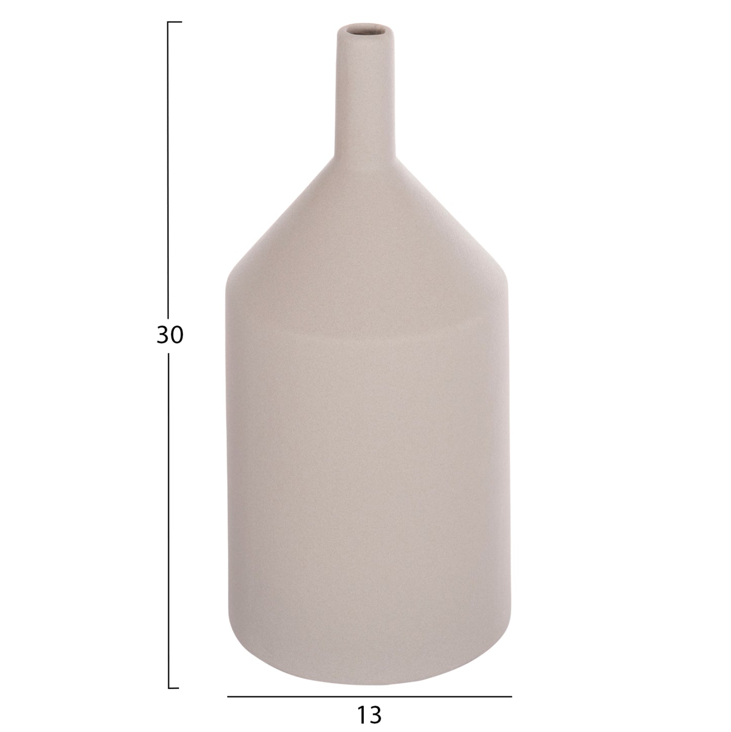 Ceramic Table Decor Galad Hm4608.03 Grey Matte Φ13,5x30,5hcm.