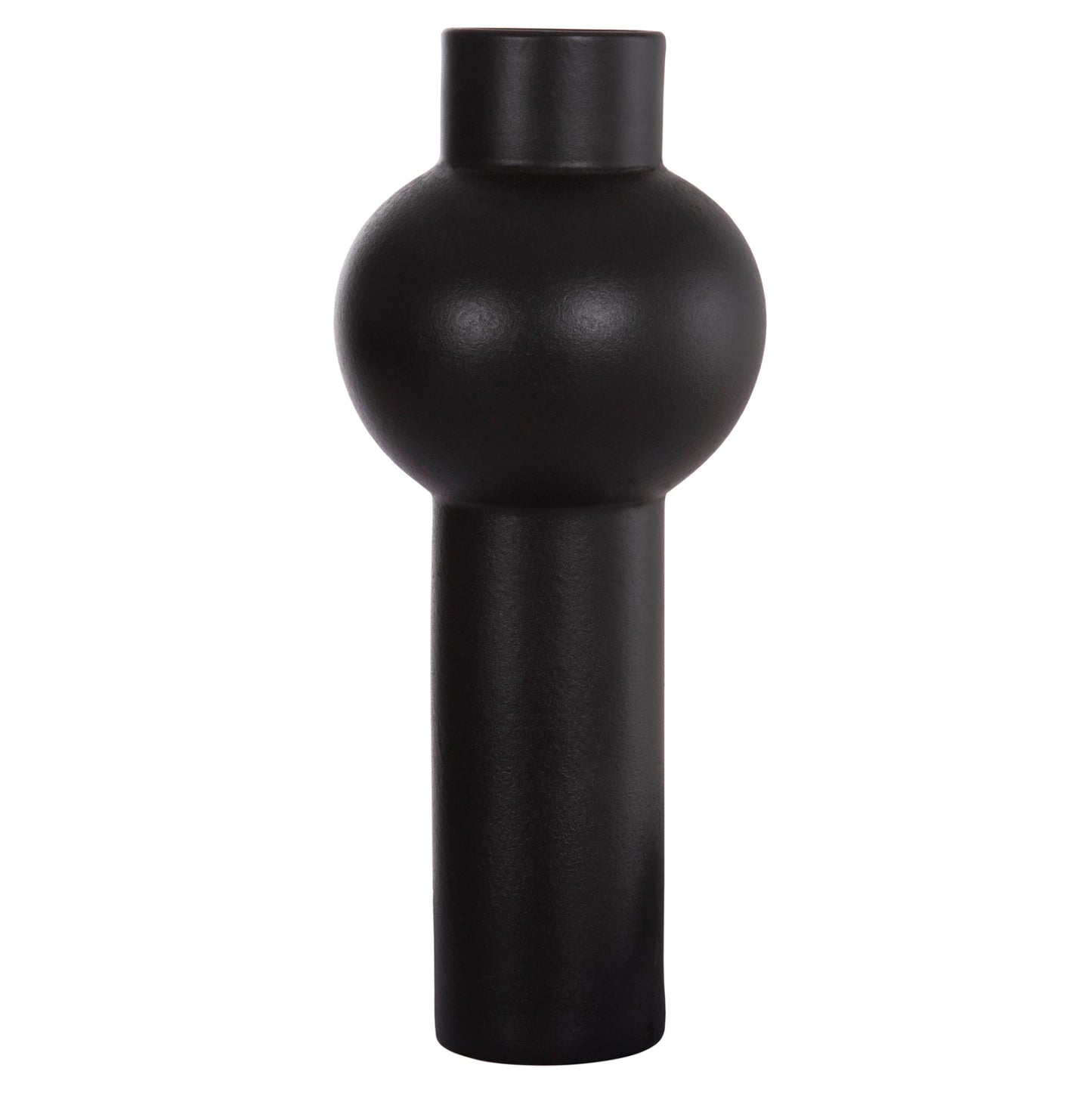 Ceramic Table Decor Scepter Hm4604.02 Matte Black Φ17.5x40hcm.