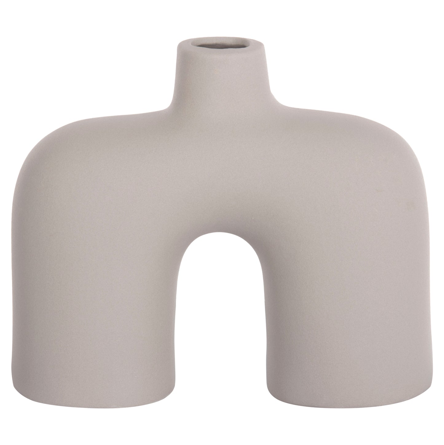 Ceramic Table Decor Isil Hm4600.03 Matte Grey  27x9,5x22,5h Cm.