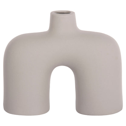 Ceramic Table Decor Isil Hm4600.03 Matte Grey  27x9,5x22,5h Cm.