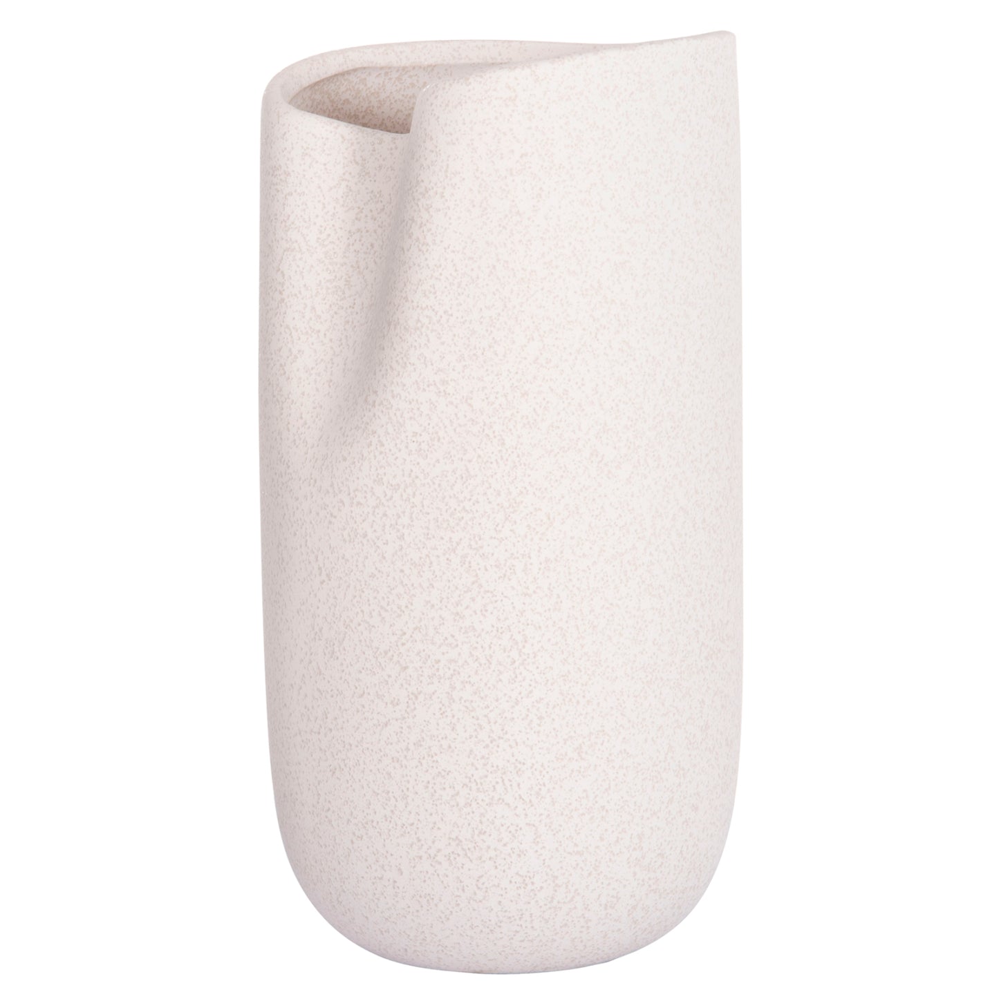 Ceramic Table Decor Glaze Hm4607.01 Off White With Crystallisation 15,2x15x30hcm