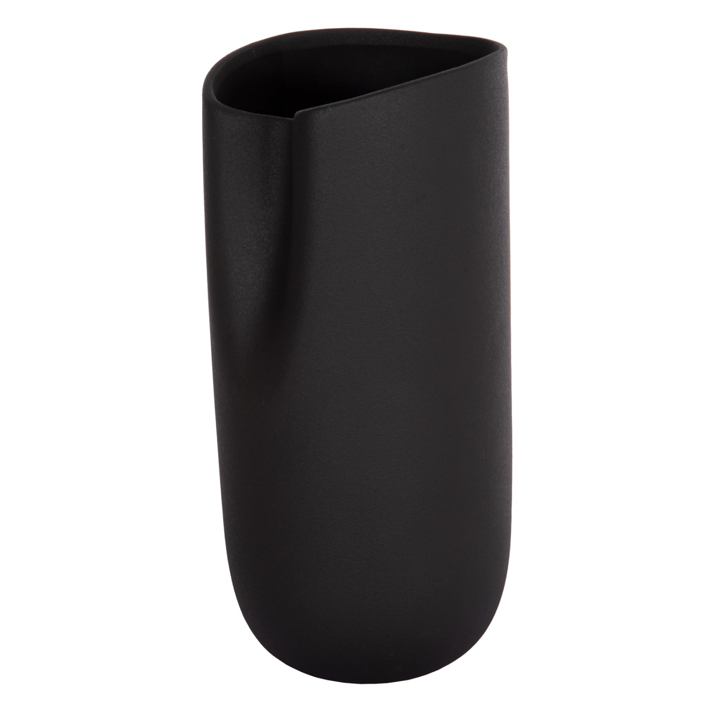 Ceramic Table Decor Glaze Hm4606.02 Matte Black 17x16.5x38hcm.