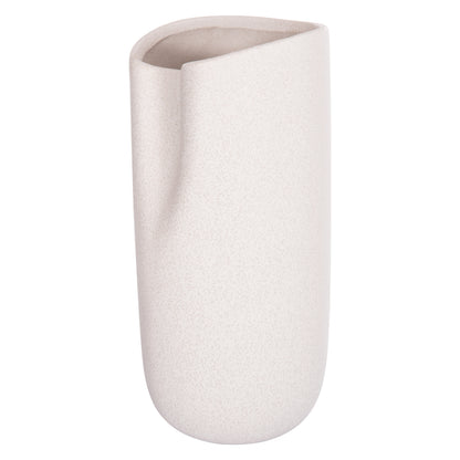 Ceramic Table Decor Glaze Hm4606.01 Off White With Crystallisation 17x16.5x38hcm.