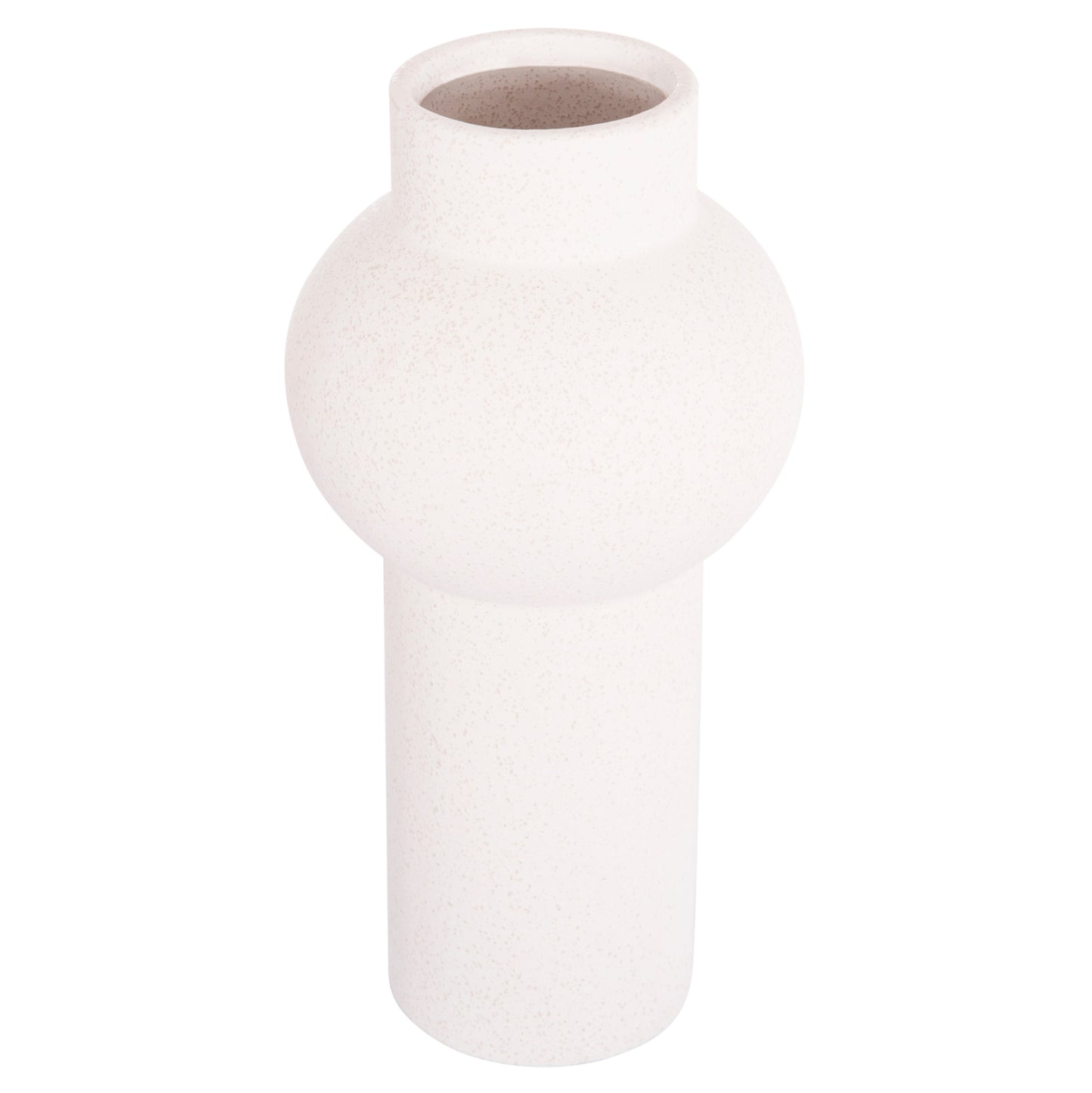Ceramic Table Decor Scepter Hm4605.01 Off White With Crystallisation Φ15x30hcm.