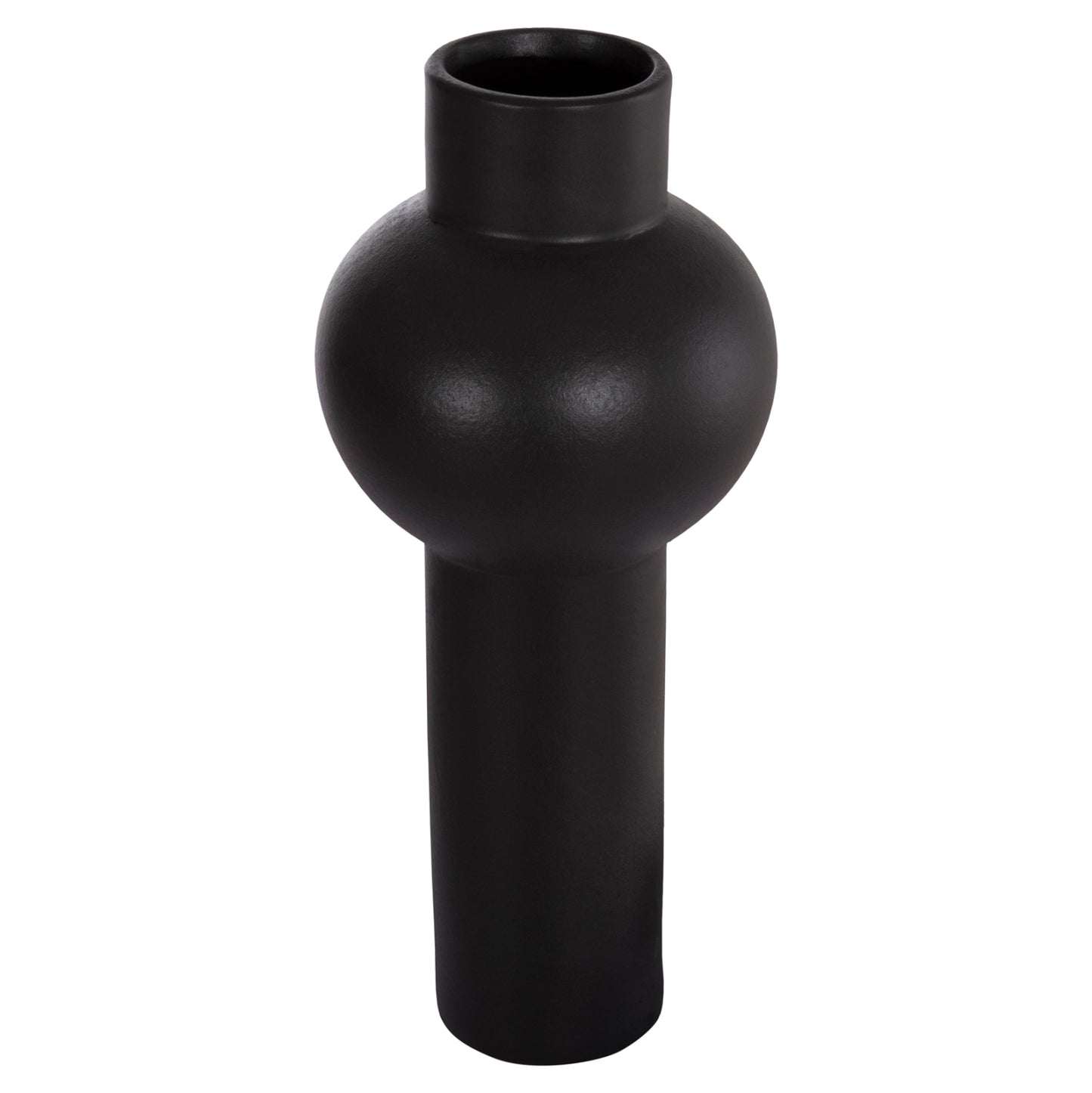 Ceramic Table Decor Scepter Hm4604.02 Matte Black Φ17.5x40hcm.