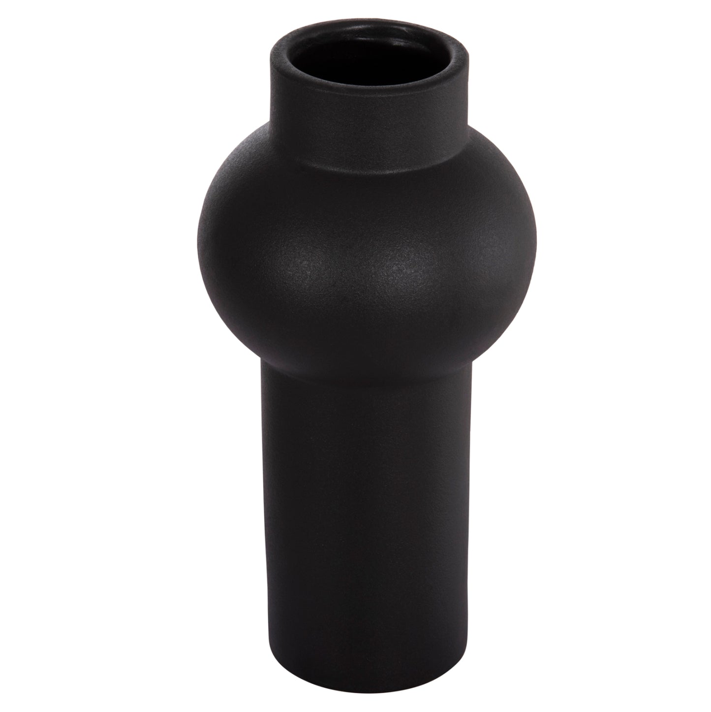 Ceramic Table Decor Scepter Hm4605.02 Matte Black Φ15x30hcm.