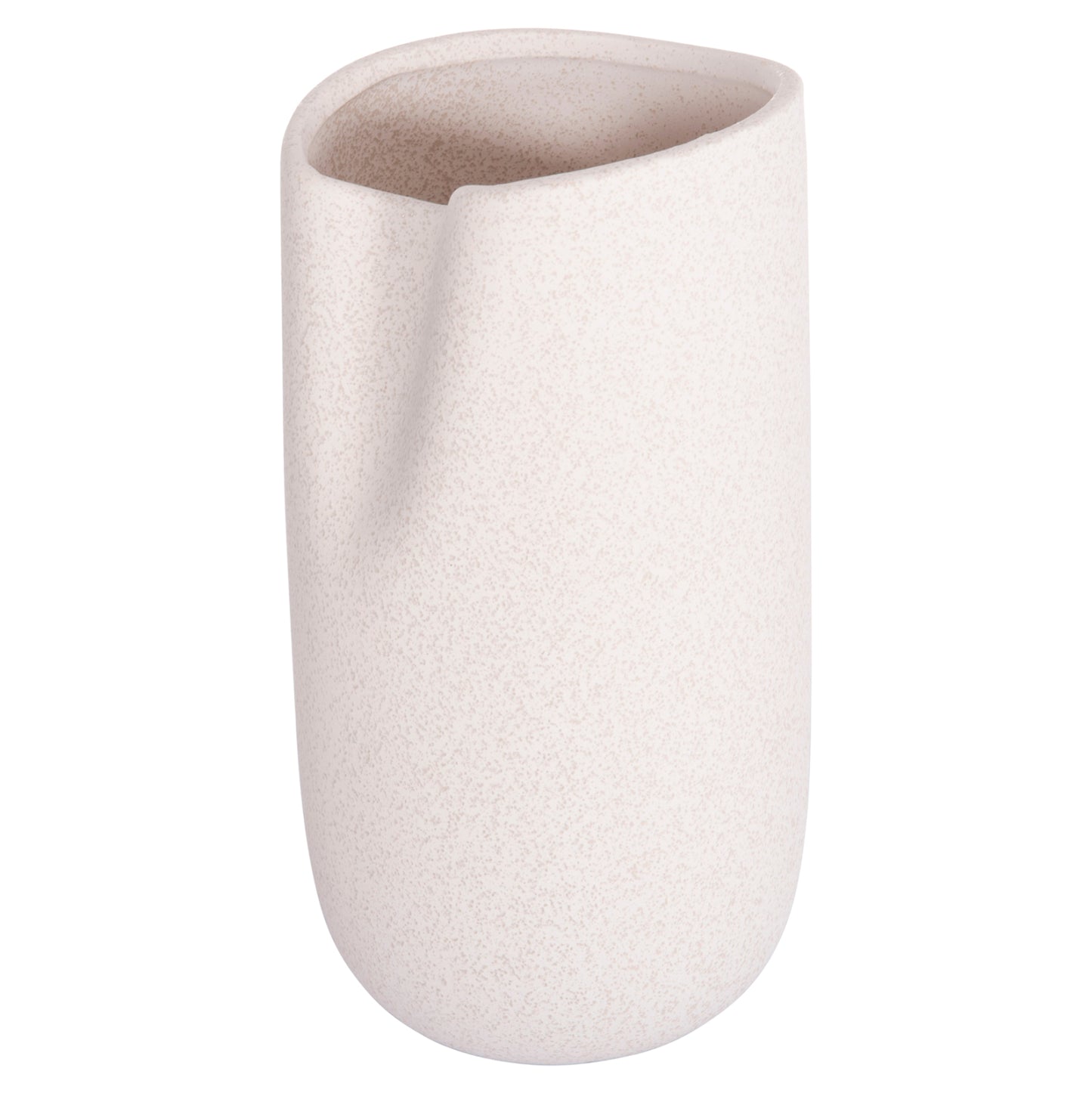 Ceramic Table Decor Glaze Hm4607.01 Off White With Crystallisation 15,2x15x30hcm