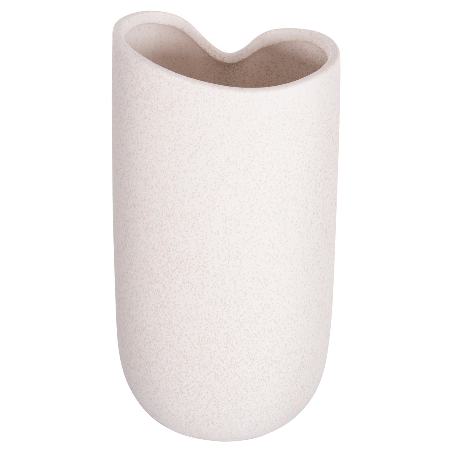 Ceramic Table Decor Glaze Hm4607.01 Off White With Crystallisation 15,2x15x30hcm