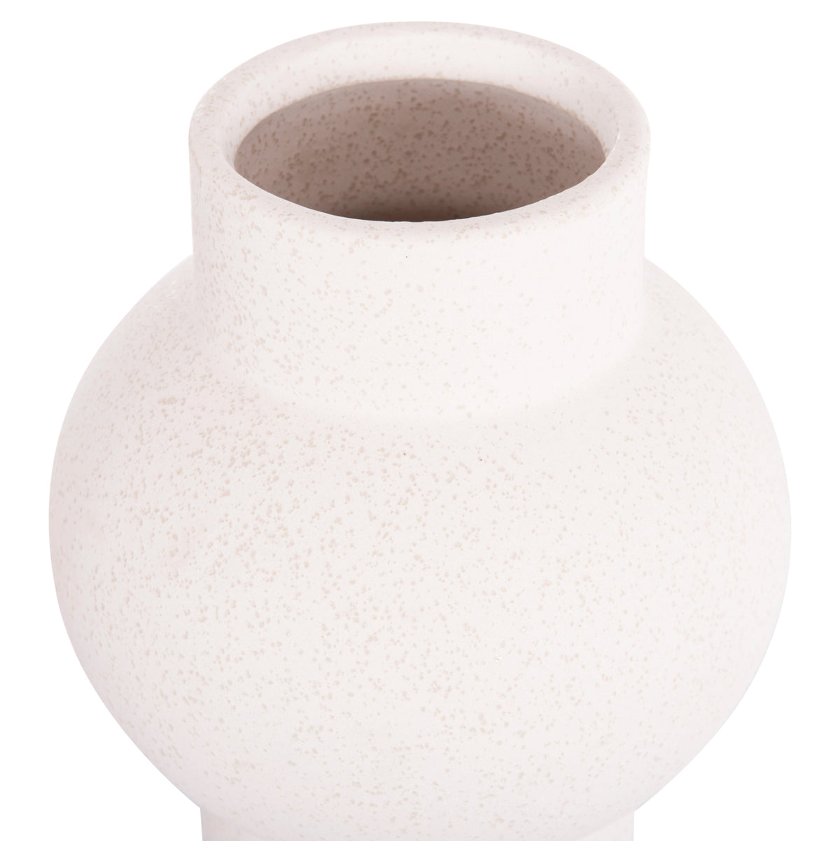 Ceramic Table Decor Scepter Hm4605.01 Off White With Crystallisation Φ15x30hcm.