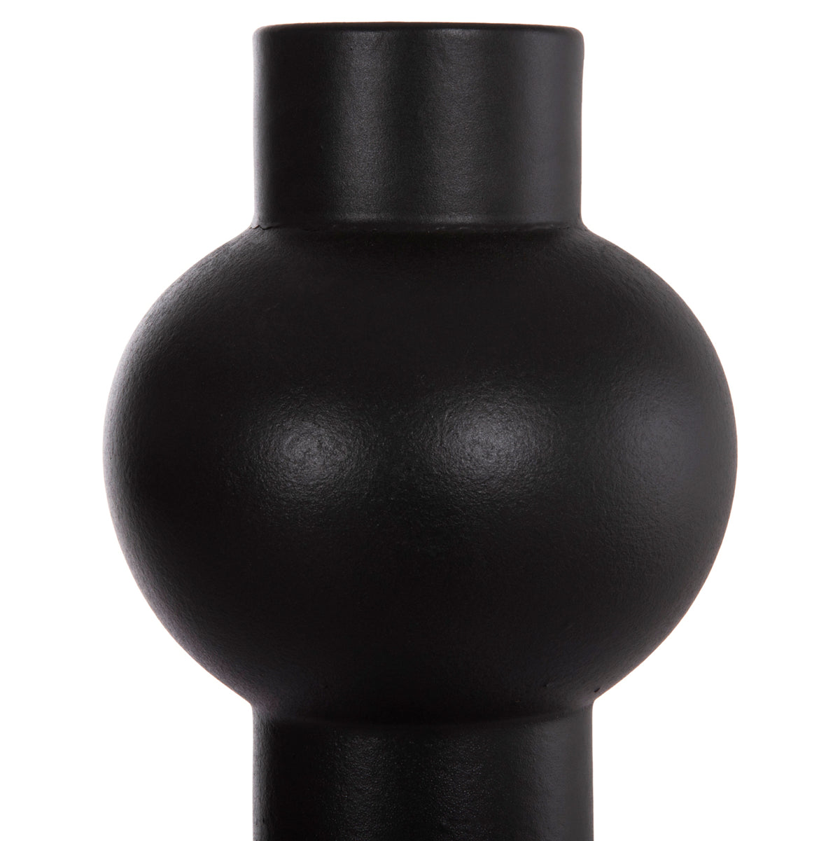 Ceramic Table Decor Scepter Hm4604.02 Matte Black Φ17.5x40hcm.