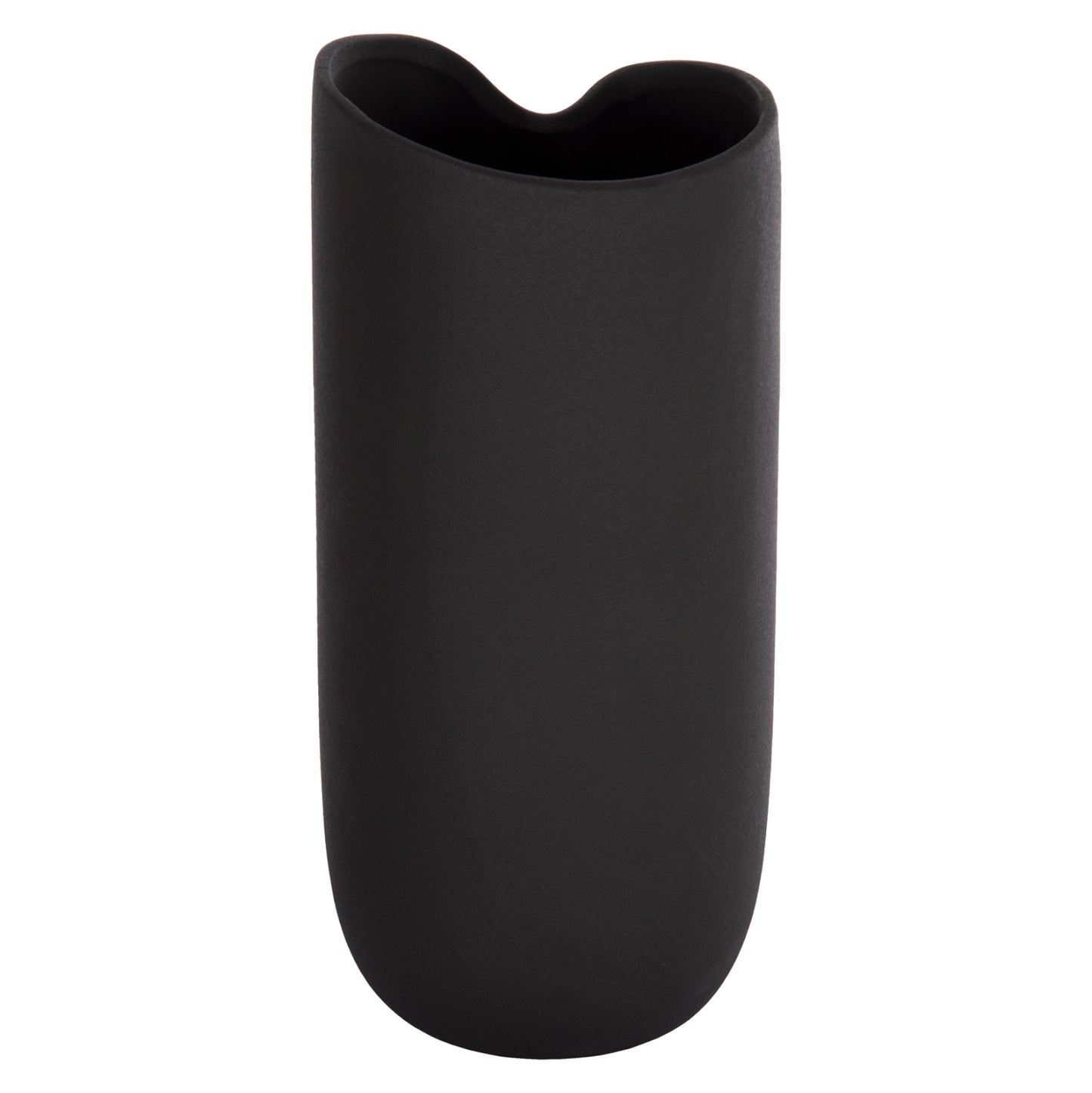 Ceramic Table Decor Glaze Hm4606.02 Matte Black 17x16.5x38hcm.