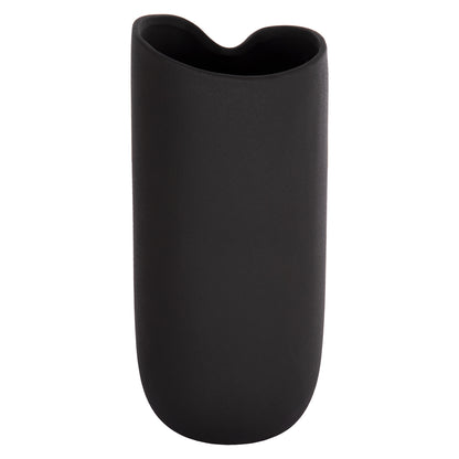 Ceramic Table Decor Glaze Hm4606.02 Matte Black 17x16.5x38hcm.