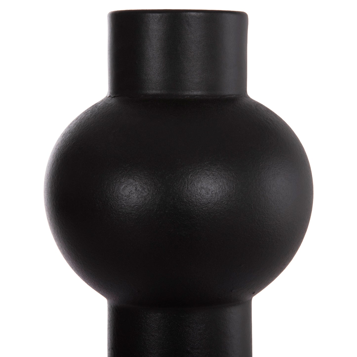 Ceramic Table Decor Scepter Hm4604.02 Matte Black Φ17.5x40hcm.