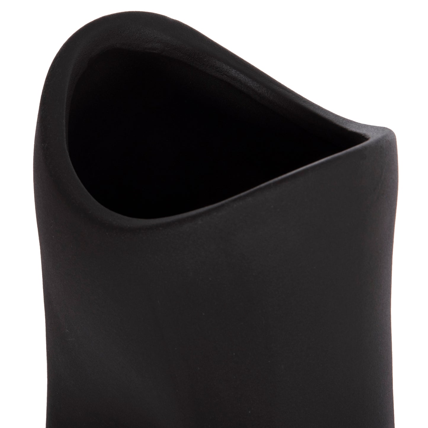 Ceramic Table Decor Series Glaze Hm4609.02 Matte Black 16.5x11x38hcm.