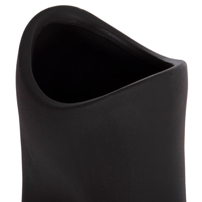 Ceramic Table Decor Series Glaze Hm4609.02 Matte Black 16.5x11x38hcm.