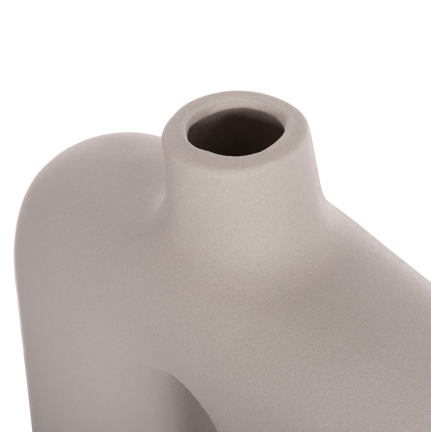 Ceramic Table Decor Isil Hm4600.03 Matte Grey  27x9,5x22,5h Cm.