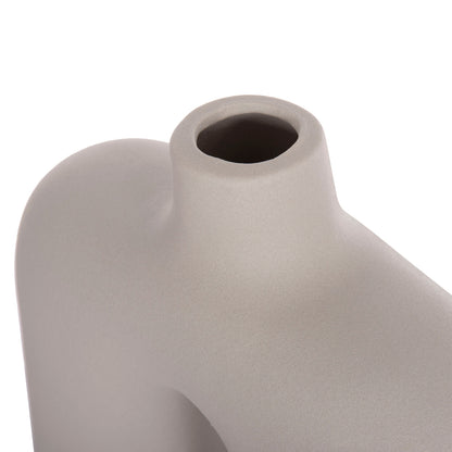 Ceramic Table Decor Isil Hm4600.03 Matte Grey  27x9,5x22,5h Cm.