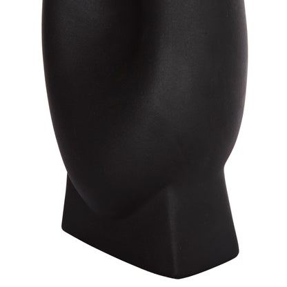 Ceramic Table Decor Series Glaze Hm4609.02 Matte Black 16.5x11x38hcm.