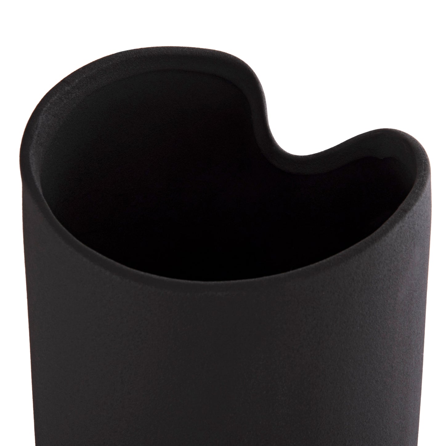 Ceramic Table Decor Glaze Hm4606.02 Matte Black 17x16.5x38hcm.