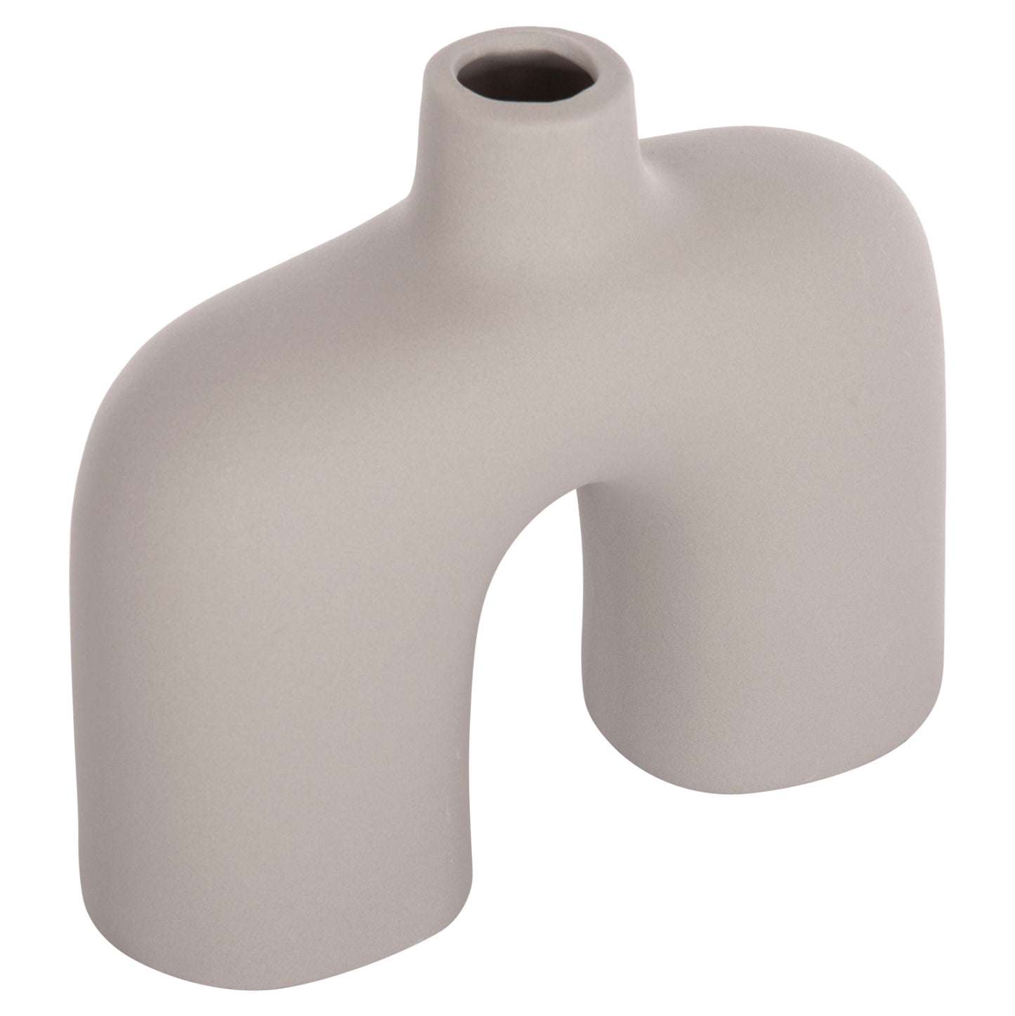 Ceramic Table Decor Isil Hm4600.03 Matte Grey  27x9,5x22,5h Cm.
