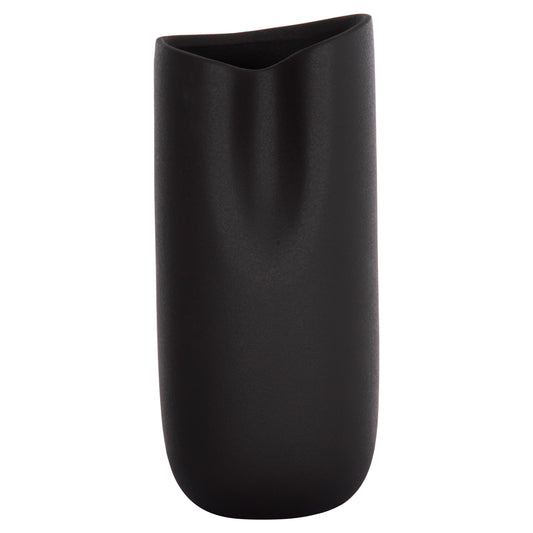 Ceramic Table Decor Glaze Hm4606.02 Matte Black 17x16.5x38hcm.