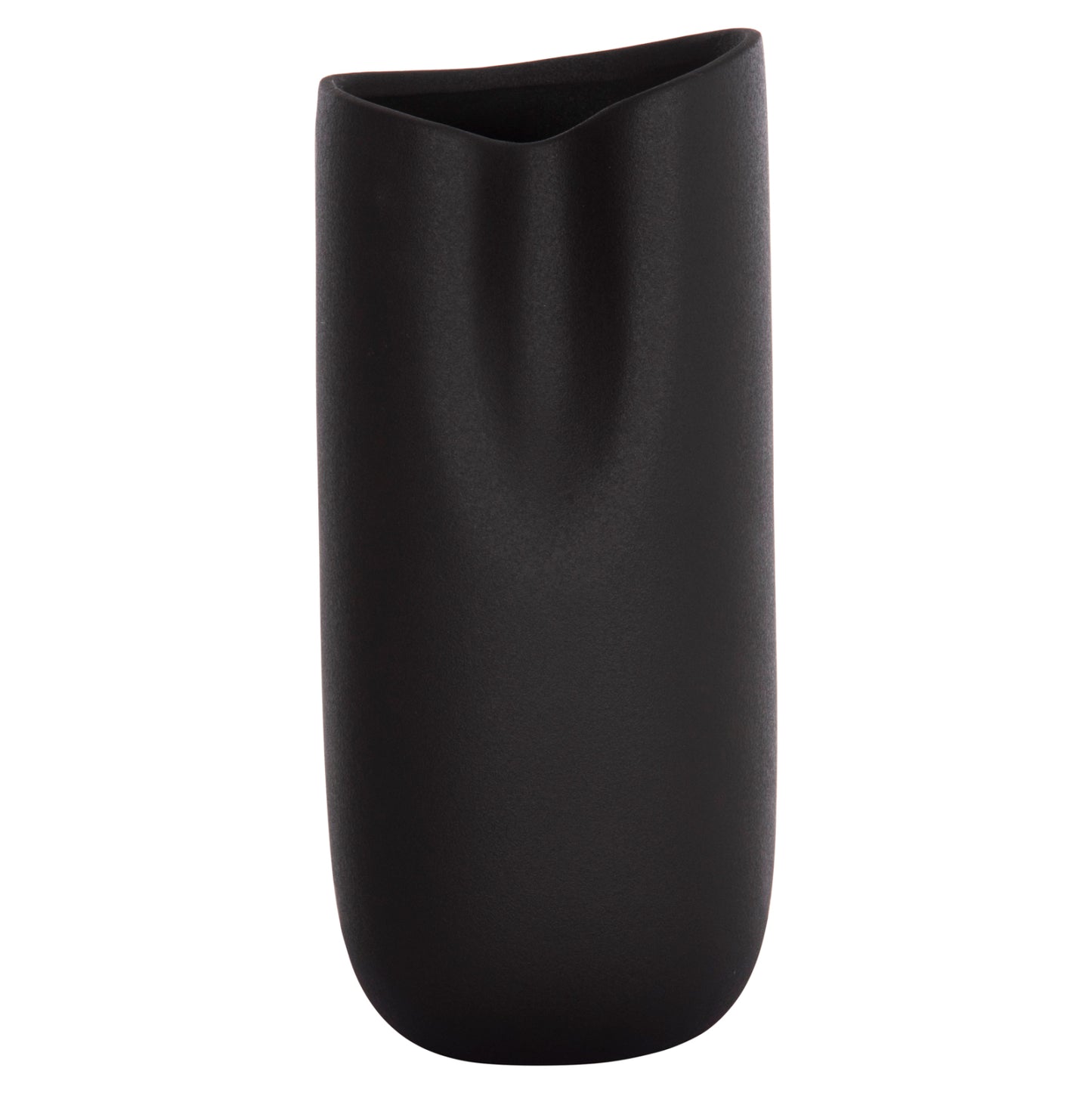 Ceramic Table Decor Glaze Hm4606.02 Matte Black 17x16.5x38hcm.