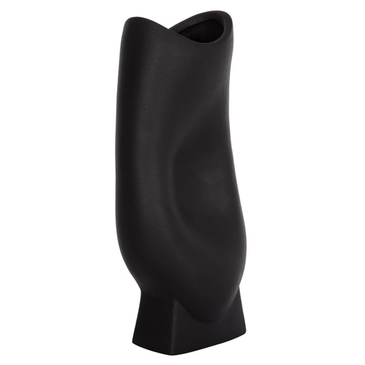Ceramic Table Decor Series Glaze Hm4609.02 Matte Black 16.5x11x38hcm.