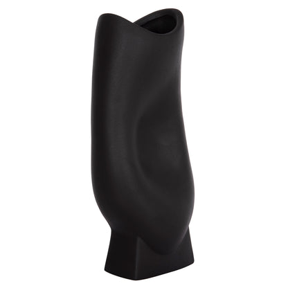Ceramic Table Decor Series Glaze Hm4609.02 Matte Black 16.5x11x38hcm.