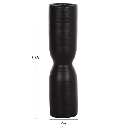 Ceramic Table Decor Scepter Hm4615.02 Matte Black Φ7.5x31hcm.