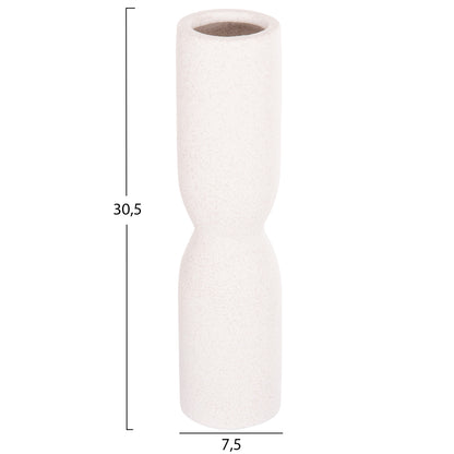 Ceramic Table Decor Scepter Hm4615.01 Off White With Crystallization Φ7.5x30.5hcm.