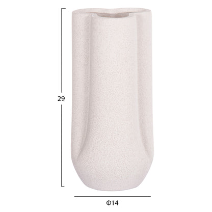 Ceramic Table Decor Glaze Hm4612.01 Off White With Crystallization Φ14x29hcm.