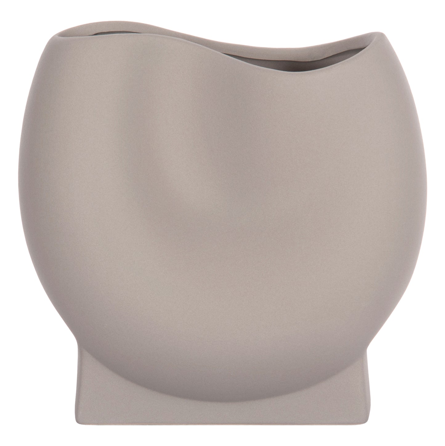 Ceramic Table Decor Glaze Hm4610.03 Matte Grey 26x14x25hcm