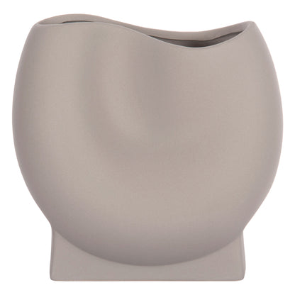 Ceramic Table Decor Glaze Hm4610.03 Matte Grey 26x14x25hcm