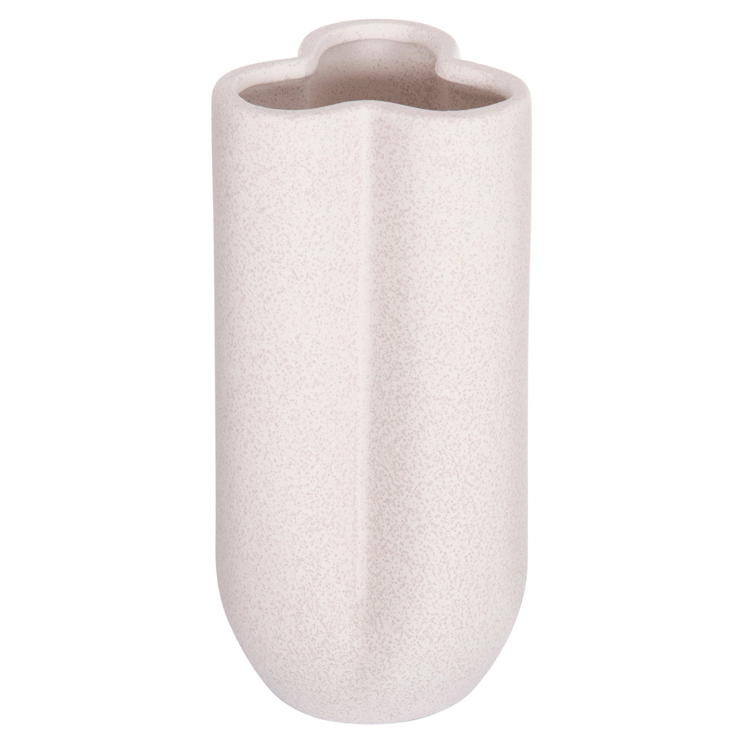 Ceramic Table Decor Glaze Hm4612.01 Off White With Crystallization Φ14x29hcm.