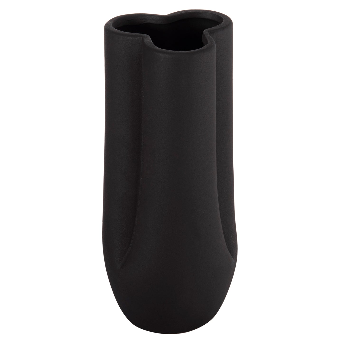Ceramic Table Decor Glaze Hm4611.02 Matte Black Φ14x34hcm.