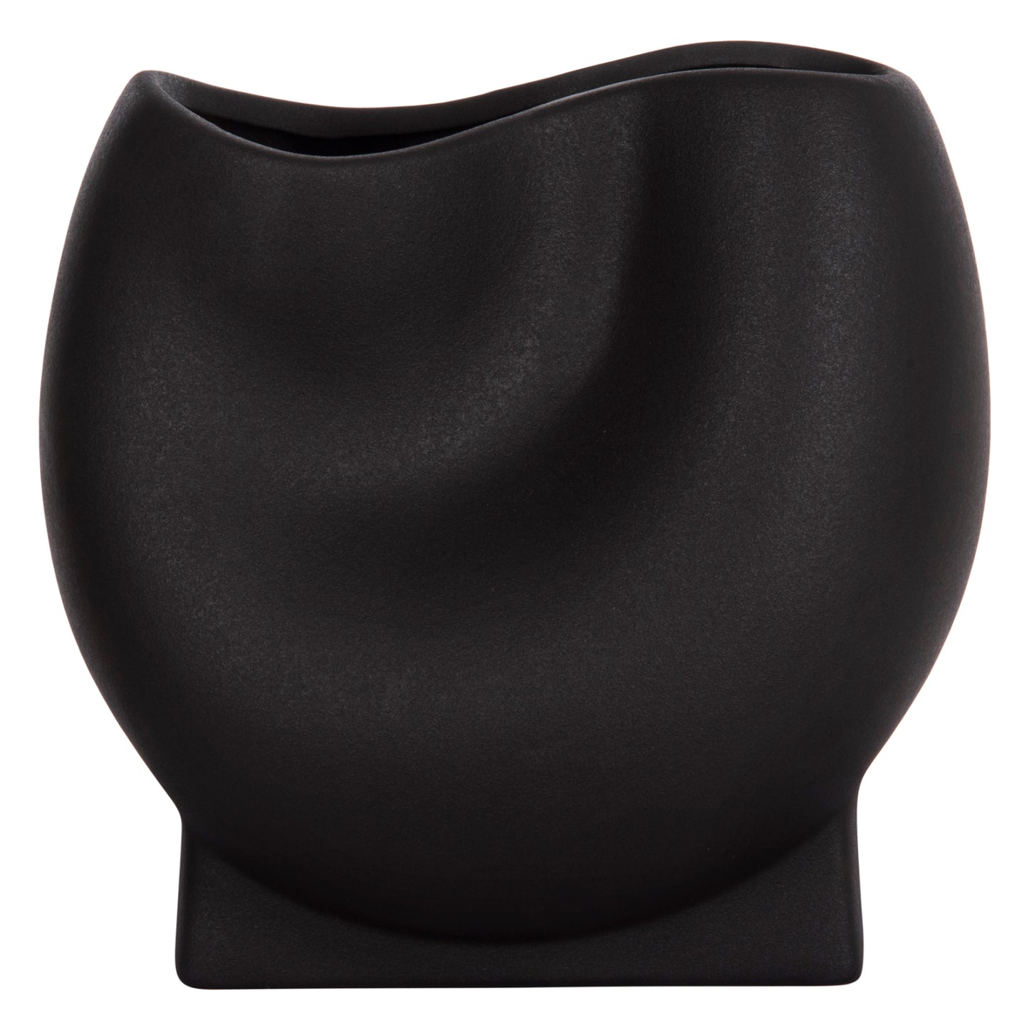 Ceramic Table Decor Glaze Hm4610.02 Matte Black 26x14x25hcm