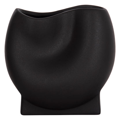 Ceramic Table Decor Glaze Hm4610.02 Matte Black 26x14x25hcm
