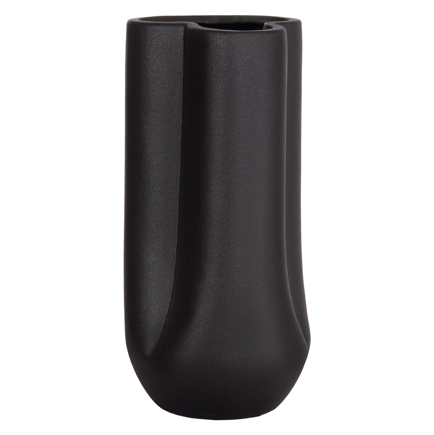 Ceramic Table Decor Glaze Hm4612.02 Matte Black Φ14x29hcm.