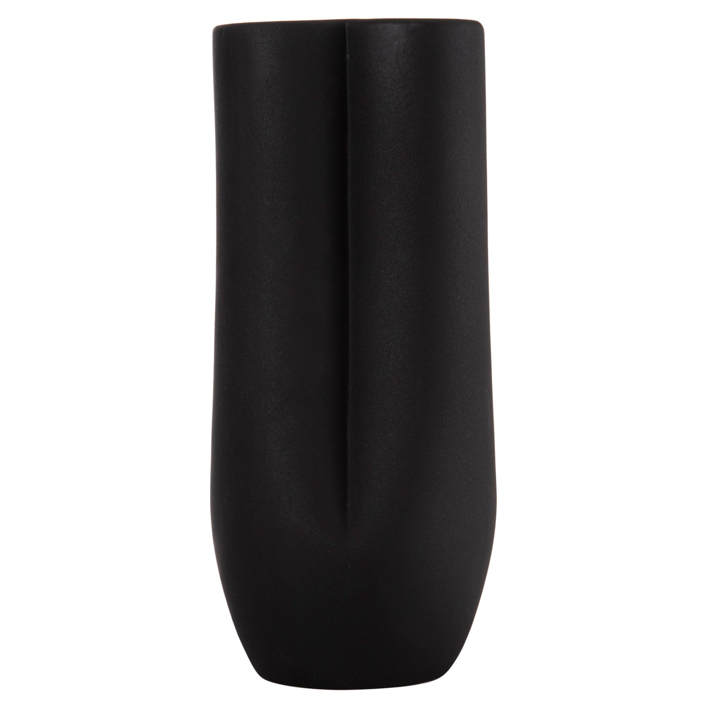 Ceramic Table Decor Glaze Hm4611.02 Matte Black Φ14x34hcm.