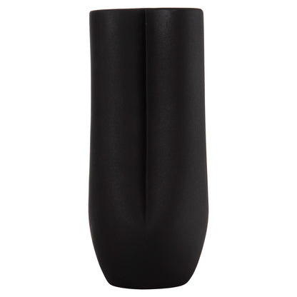 Ceramic Table Decor Glaze Hm4611.02 Matte Black Φ14x34hcm.