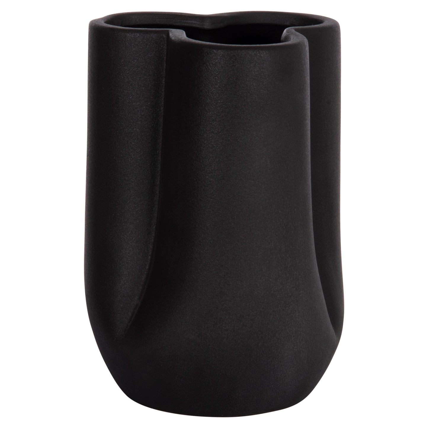 Ceramic Table Decor Glaze Hm4613.02 Matte Black Φ16x22hcm.