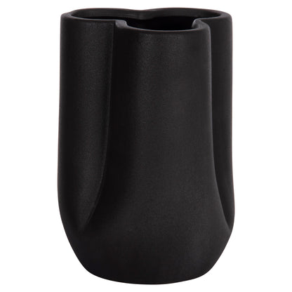 Ceramic Table Decor Glaze Hm4613.02 Matte Black Φ16x22hcm.