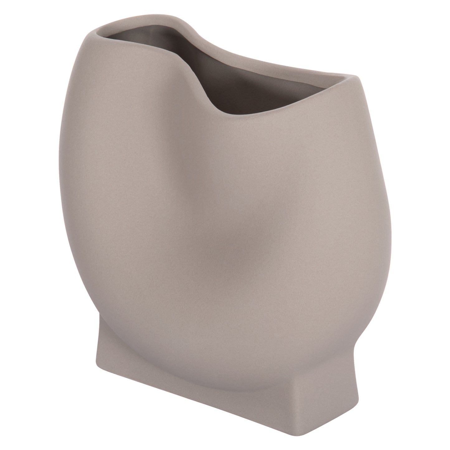 Ceramic Table Decor Glaze Hm4610.03 Matte Grey 26x14x25hcm