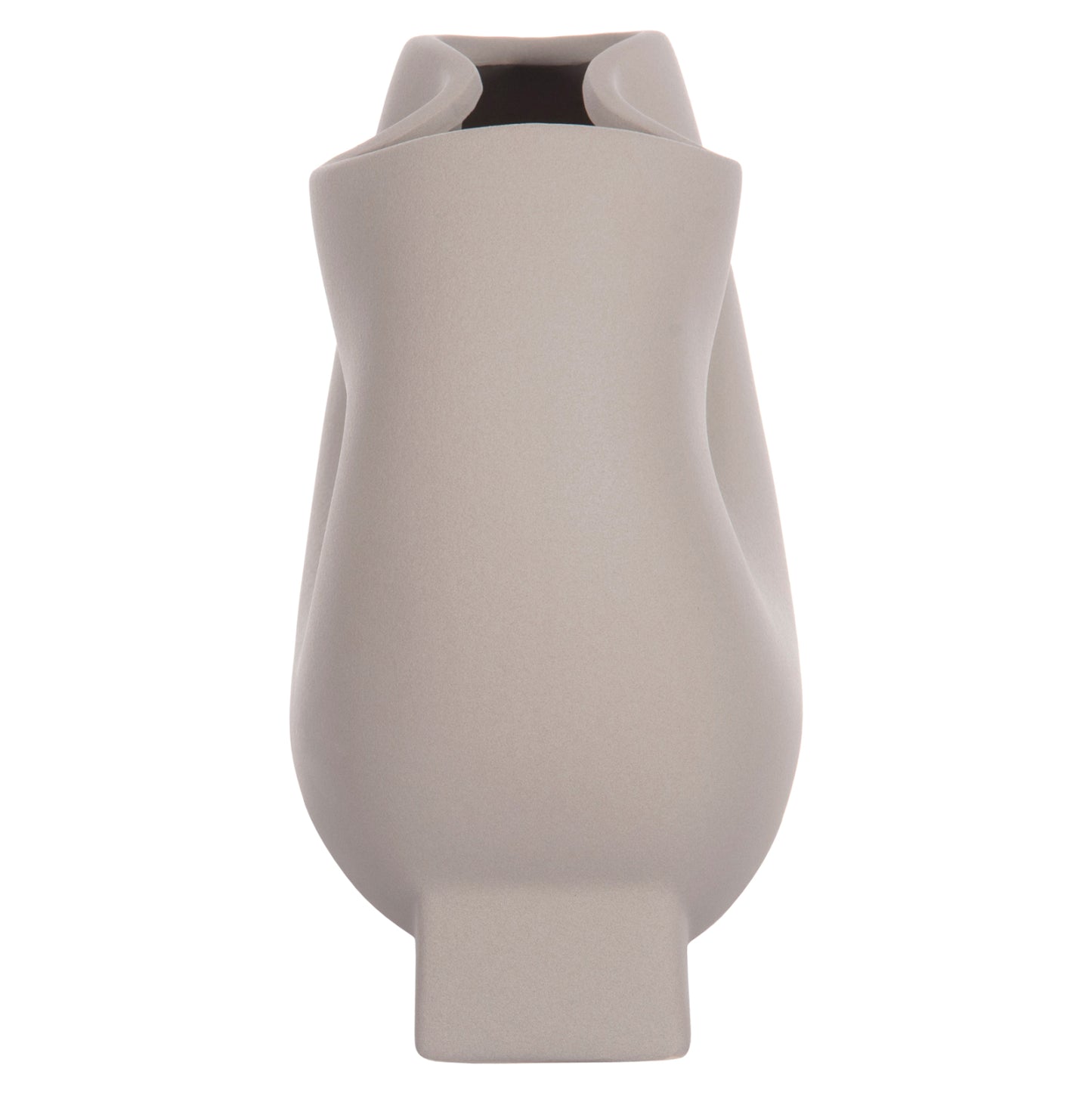 Ceramic Table Decor Glaze Hm4610.03 Matte Grey 26x14x25hcm