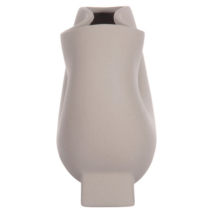 Ceramic Table Decor Glaze Hm4610.03 Matte Grey 26x14x25hcm