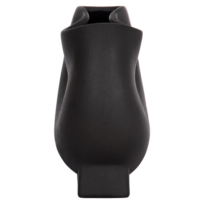 Ceramic Table Decor Glaze Hm4610.02 Matte Black 26x14x25hcm