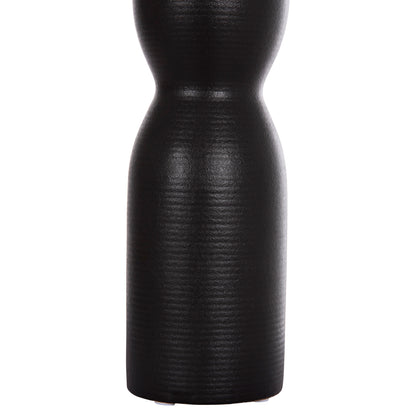 Ceramic Table Decor Scepter Hm4615.02 Matte Black Φ7.5x31hcm.