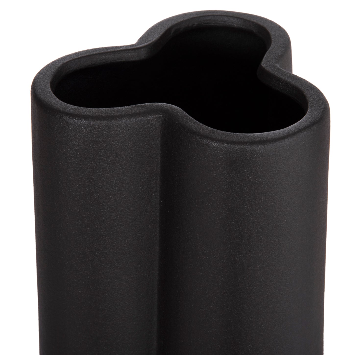 Ceramic Table Decor Glaze Hm4612.02 Matte Black Φ14x29hcm.