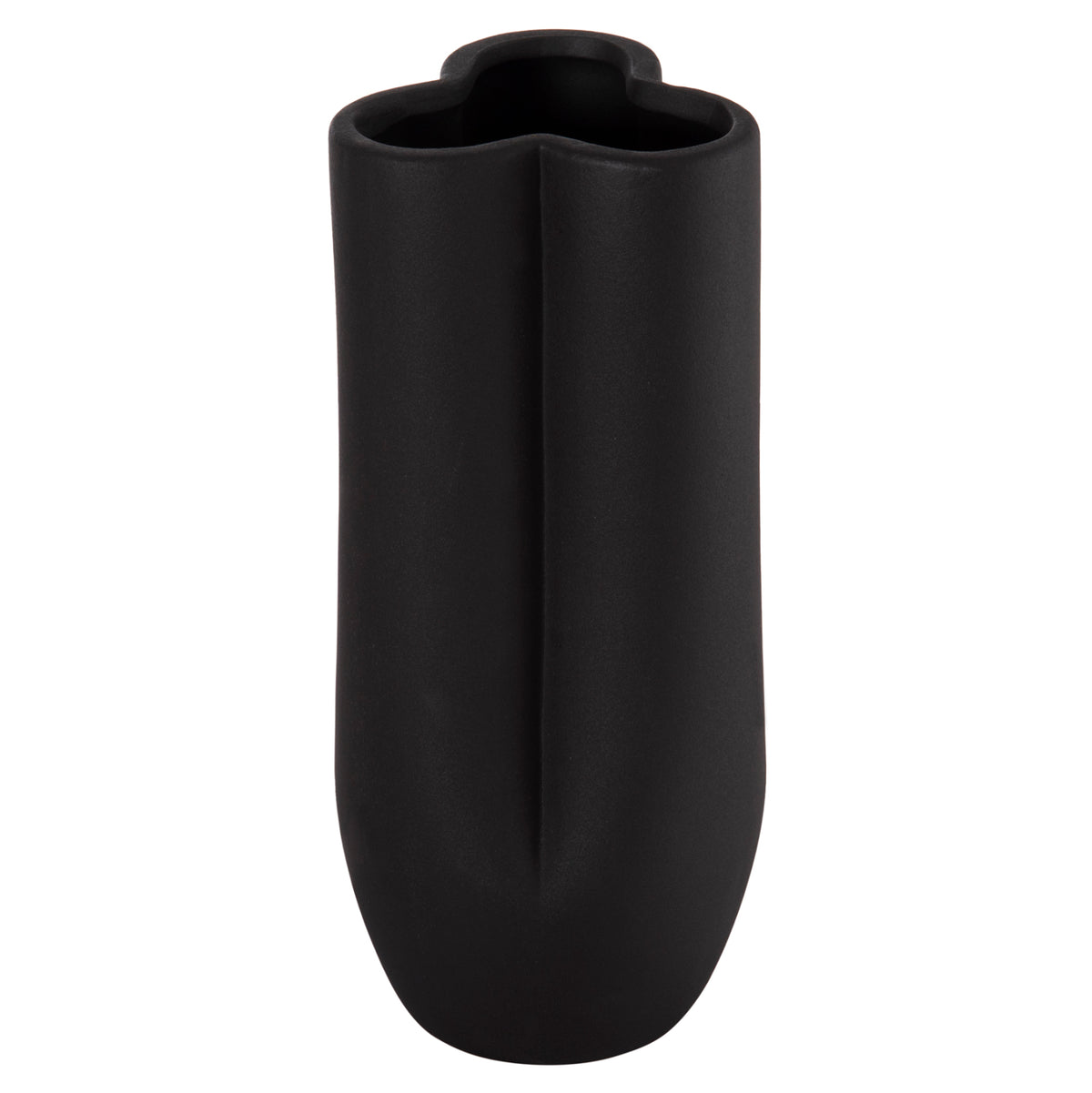 Ceramic Table Decor Glaze Hm4611.02 Matte Black Φ14x34hcm.